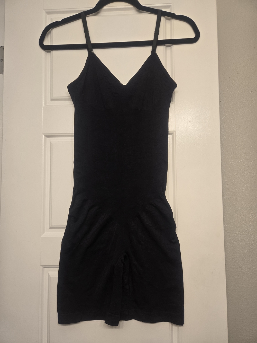 Spanx Spanxshape Invisible Mid-Thigh Bodysuit Black Mini Dress